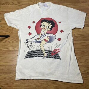 Betty Boop Nike Single Stitch Rare T Shirt Size Medium Delta Tag Vintage VTG HTF